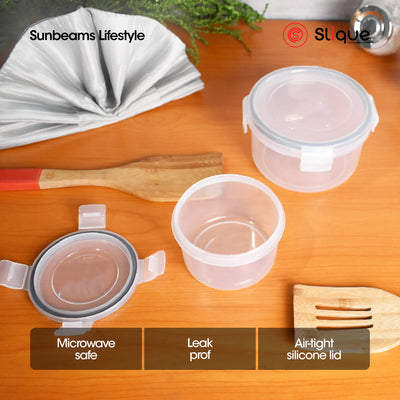 SLIQUE Premium PP Round  Food Container Airtight | Leak Proof 300ml|0.3L Storage Essentials Amazing Gift Idea For Any Occasion!