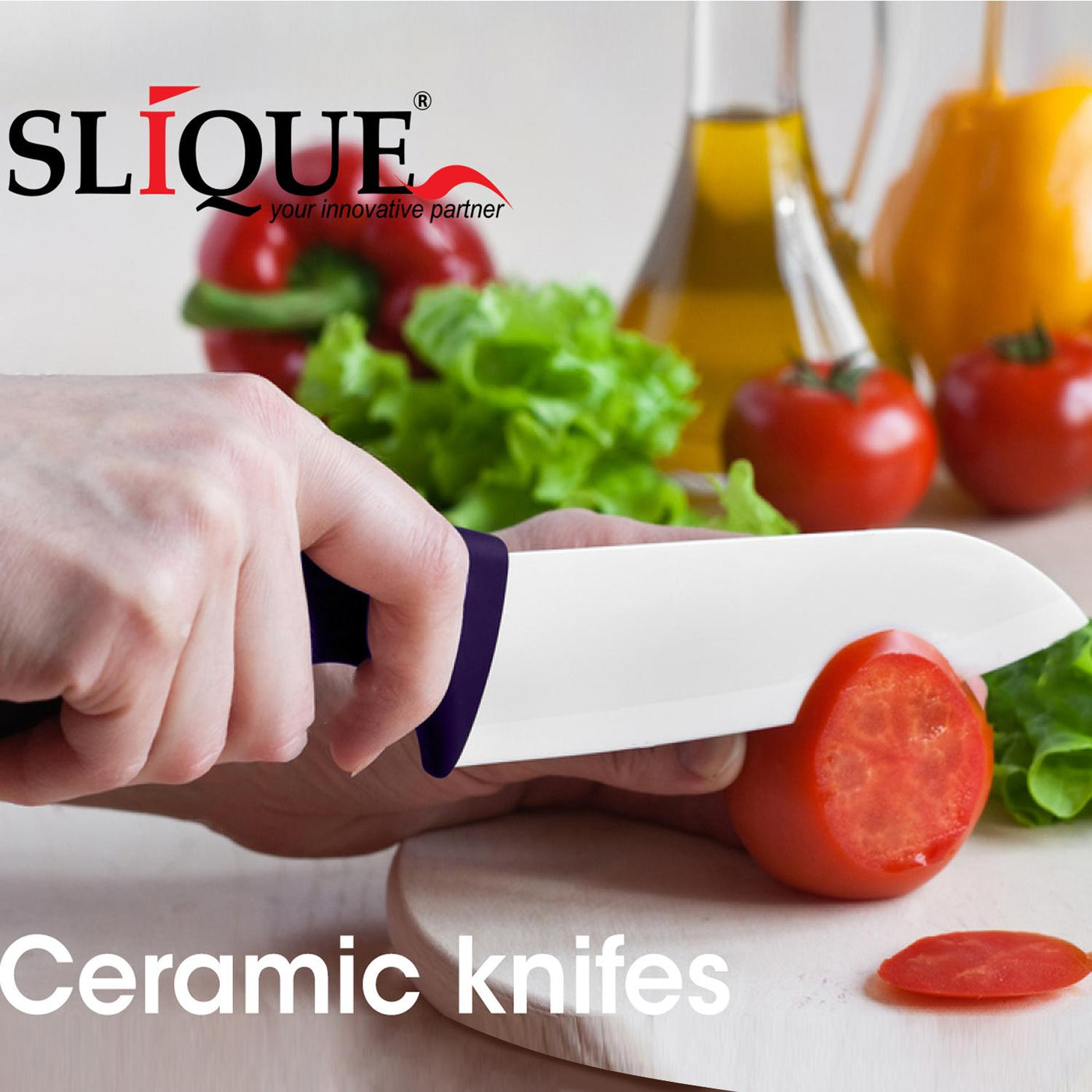 SLIQUE Ceramic Utility Knife 4" Amazing Gift Idea For Any Occasion!