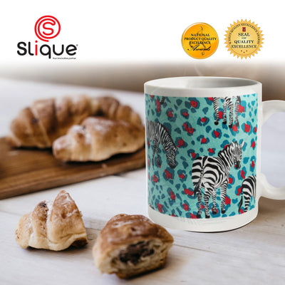 SLIQUE Premium Ceramic Mug Limited Edition Design 300ml (Zebra)