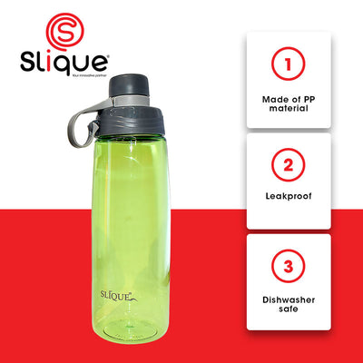 SLIQUE PP Sports Water Bottle BPA Free Set of 3 650ml Modern Italian Design Amazing Gift Idea For Any Occasion!
