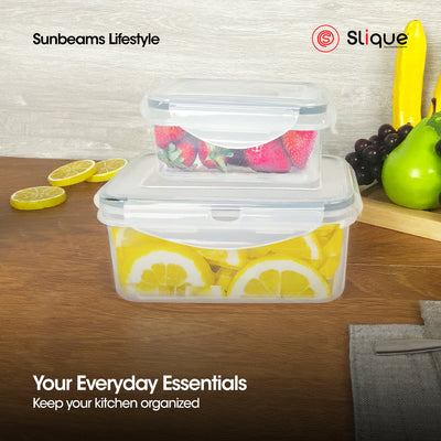 SLIQUE Premium PP Rectangular Food Container Airtight | Leak Proof Storage Essentials Amazing Gift Idea For Any Occasion! 400ml