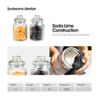SLIQUE Premium Glass Jar w/ Glass Lid Airtight 1000ml|1L Set of 2