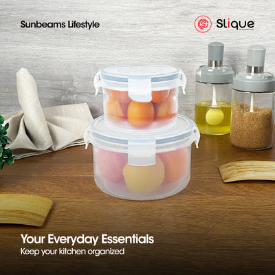 SLIQUE Premium PP Round  Food Container Airtight | Leak Proof 300ml|0.3L Storage Essentials Amazing Gift Idea For Any Occasion!