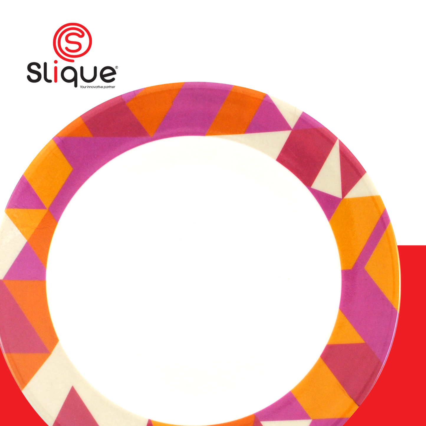 SLIQUE Premium Melamine Round Plate  8 inches (Brown)