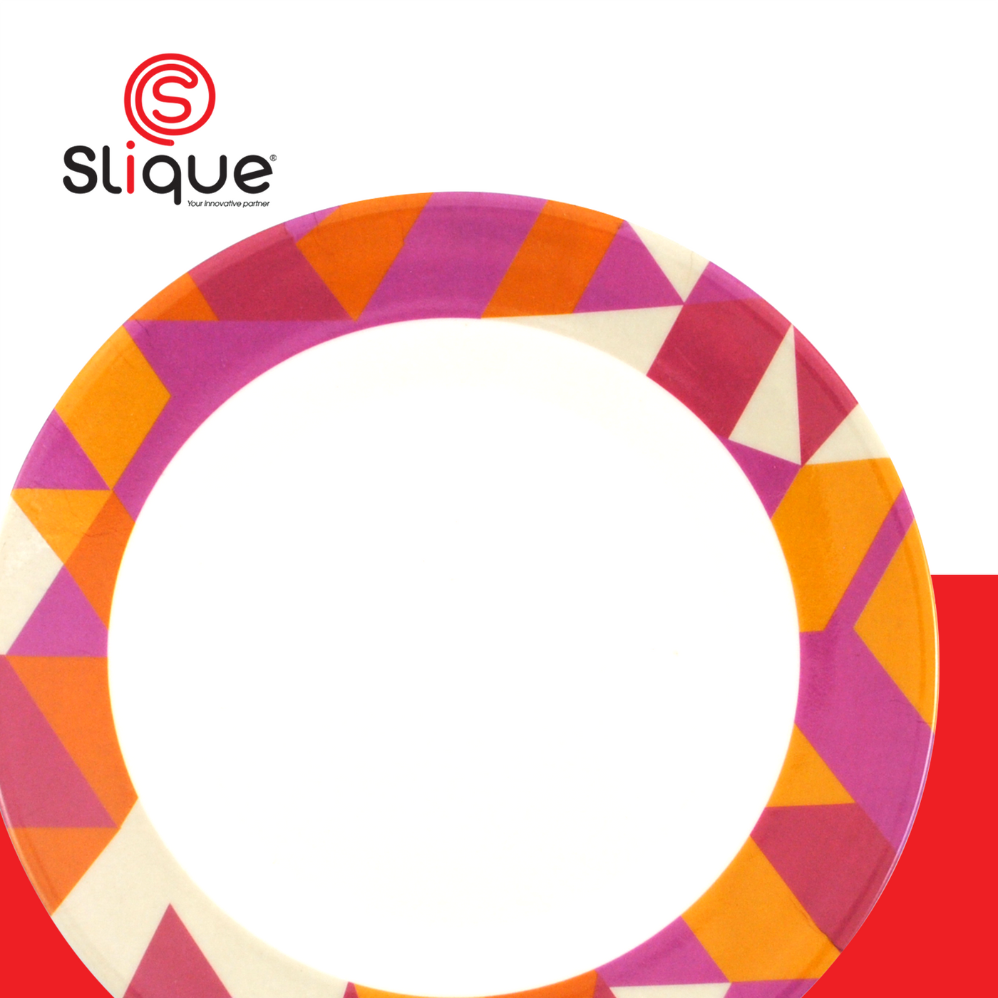 SLIQUE Premium Melamine Round Plate  8"  Modern Italian Design Amazing Gift Idea For Any Occasion! (Brown)