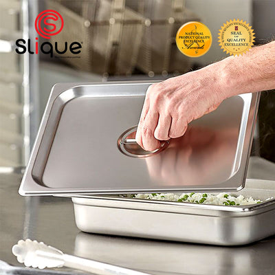 SLIQUE Premium Stainless Steel Food Pan Lid Amazing Gift Idea For Any Occasion!