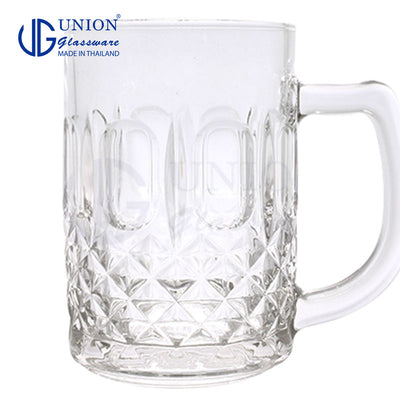 UNION GLASS Thailand Premium Clear Glass Beer Mug  Beer Lovers 306ml Set of 6 Amazing Gift Idea For Any Occasion!