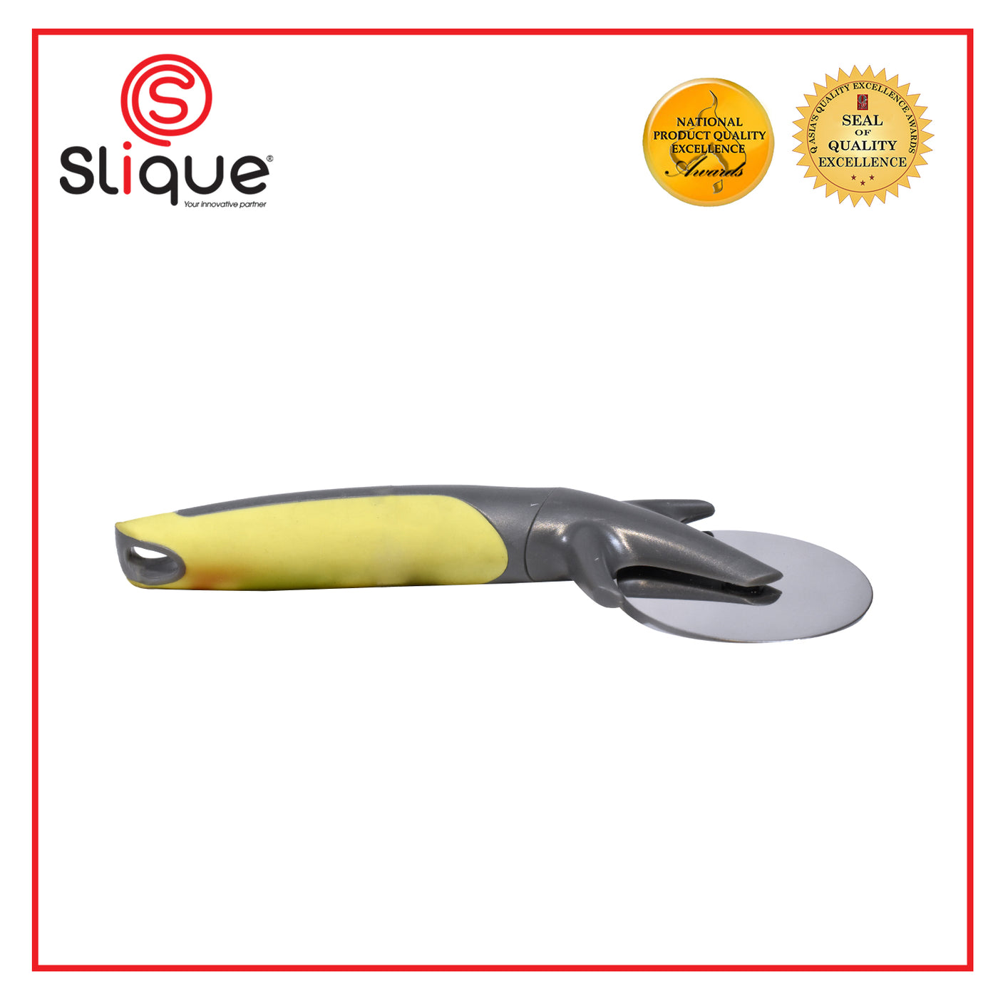 SLIQUE Premium Nylon Pizza Cutter TPR Silicone Handle Kitchen Essentials Amazing Gift Idea For Any Occasion! (Green)