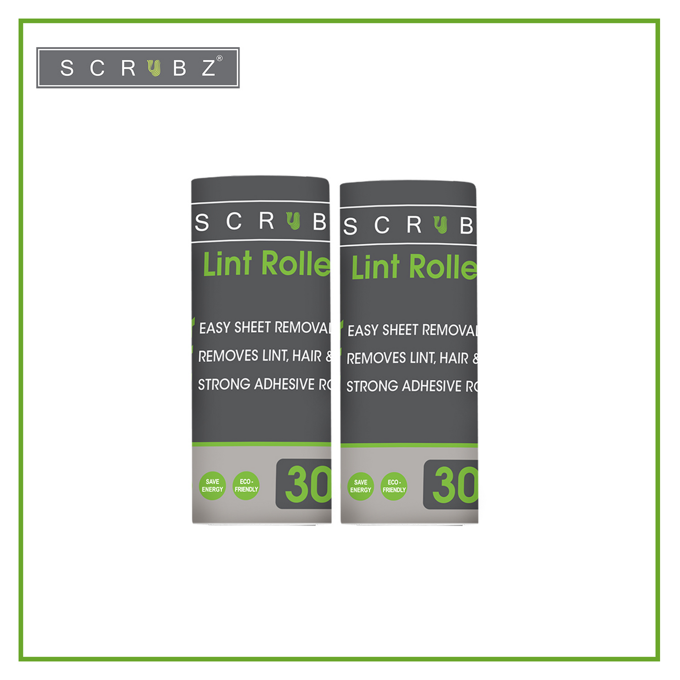 SCRUBZ Heavy Duty Cleaning Essentials Premium Lint Roller Set of 2 Amazing Gift Idea For Any Occasion!