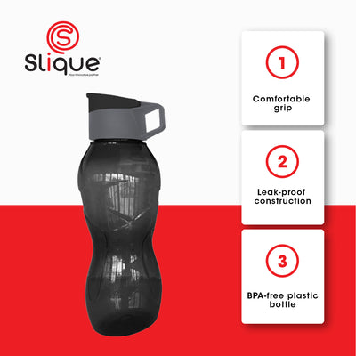SLIQUE PP Sports Water Bottle BPA Free 800ml Set of 3 Modern Italian Design Amazing Gift Idea For Any Occasion!