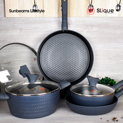 SLIQUE Premium Diamond Cookware Frypan 2 Layer Non-stick Coating 28cm
