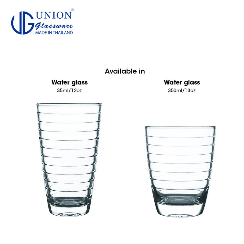 UNION GLASS Thailand Premium Clear Glass Rock Glass Water, Juice, Soda, Liquor Glass 265ml Set of 6 Amazing Gift Idea For Any Occasion!