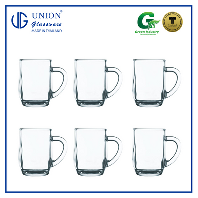 UNION GLASS Thailand Premium Clear Glass Mug 300ml Amazing Gift Idea For Any Occasion!