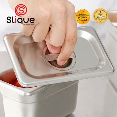 SLIQUE Premium Stainless Steel Food Pan Lid 1x9 48x38x16cm  Amazing Gift Idea For Any Occasion!