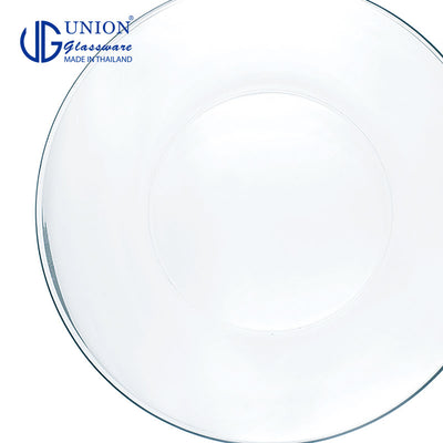 UNION GLASS Thailand Premium Clear Glass Plate 705ml | 14.5oz | 9" Set of 6 Amazing Gift Idea For Any Occasion!