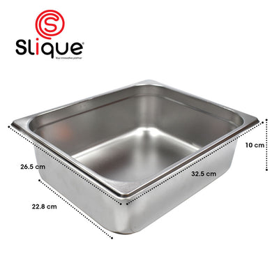 SLIQUE Premium Stainless Steel 1x2 Food Pan 30cm Amazing Gift Idea For Any Occasion!