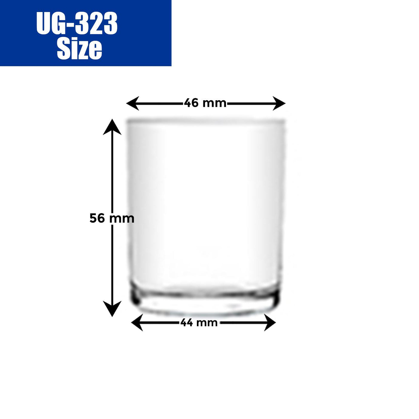 UNION GLASS Thailand Premium Clear Glass Shot Glass 60ml Set of 6