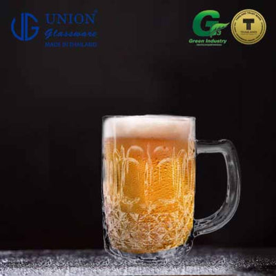UNION GLASS Thailand Premium Clear Glass Beer Mug  Beer Lovers 306ml Set of 6 Amazing Gift Idea For Any Occasion!