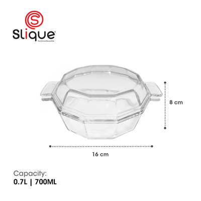 SLIQUE Premium Borosilicate Hexagon Glass Baking Dish Microwave & Oven Safe Baking Essentials 700ml Amazing Gift Idea For Any Occasion!