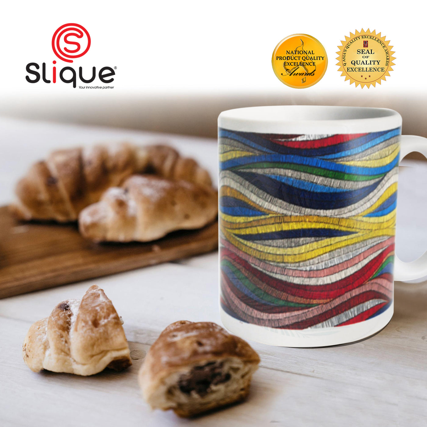 SLIQUE Premium Ceramic Mug Limited Edition Design 300ml (Bohami)