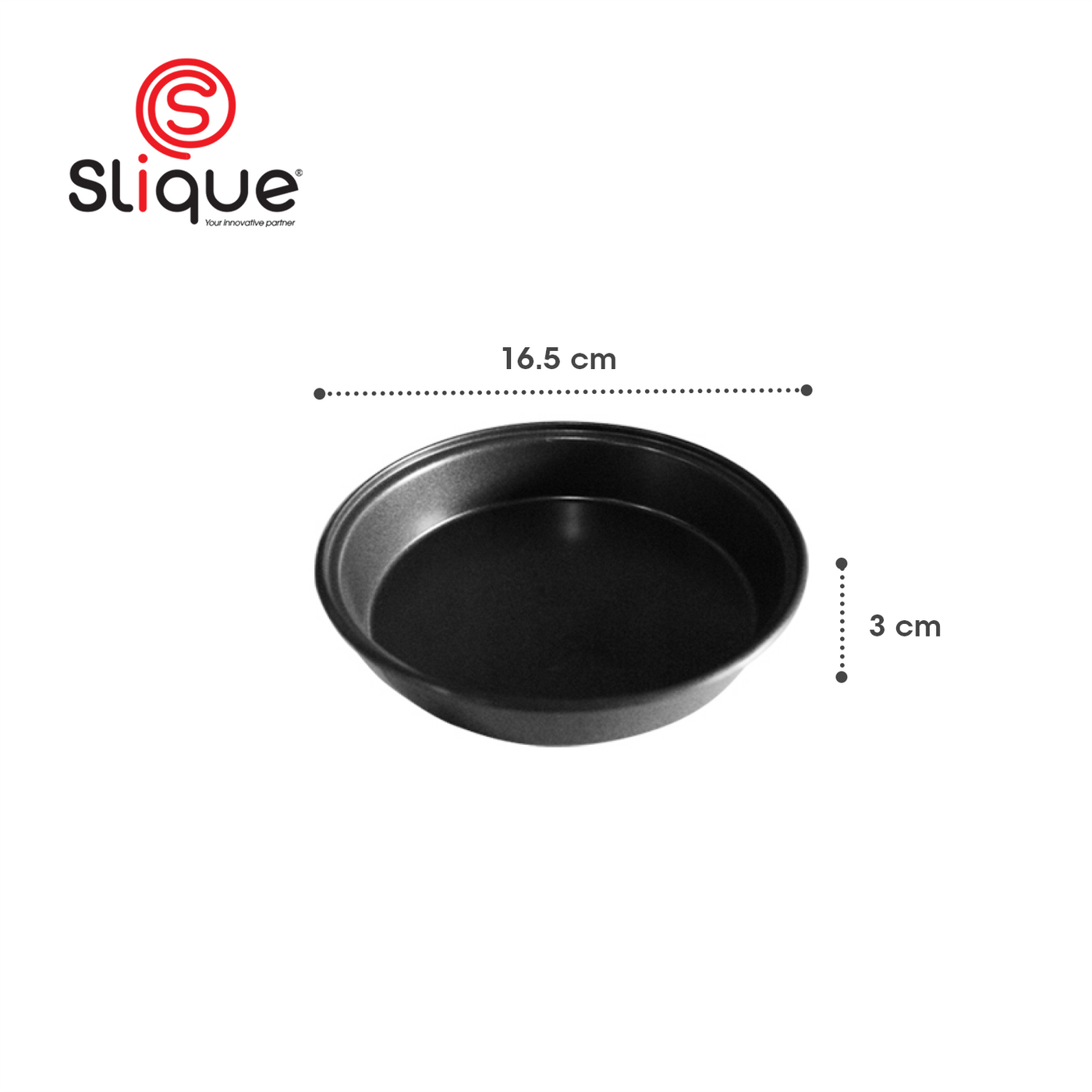SLIQUE Premium Non-Stick Round Muffin Pan Oven Safe 16.5x16.5x3cm