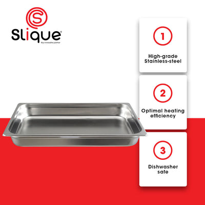 SLIQUE Premium Stainless Steel 1x1 Food Pan 12cm Amazing Gift Idea For Any Occasion!
