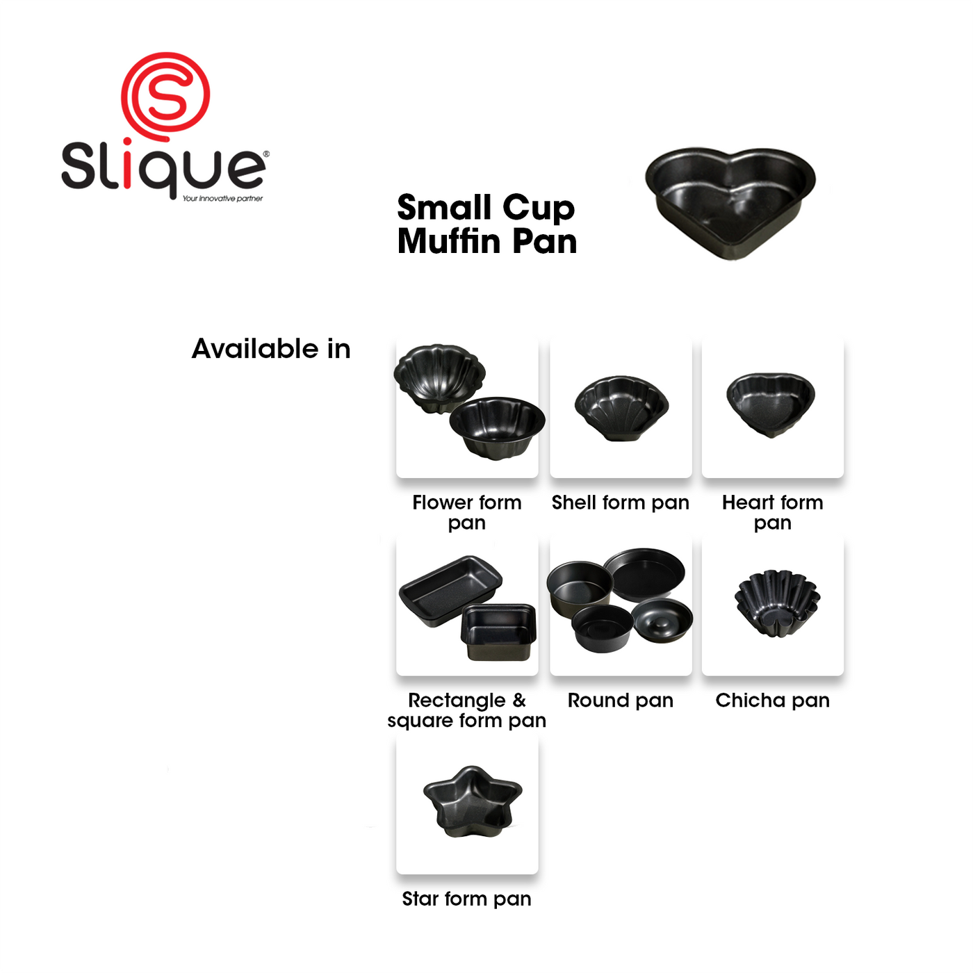 SLIQUE Premium Non-Stick Round Muffin Pan Oven Safe 16.5x16.5x3cm Baking Essentials Amazing Gift Idea For Any Occasion!