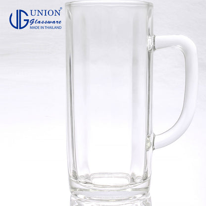 UNION GLASS Thailand Premium Clear Glass Beer Mug Beer Lovers 375ml Set of 6