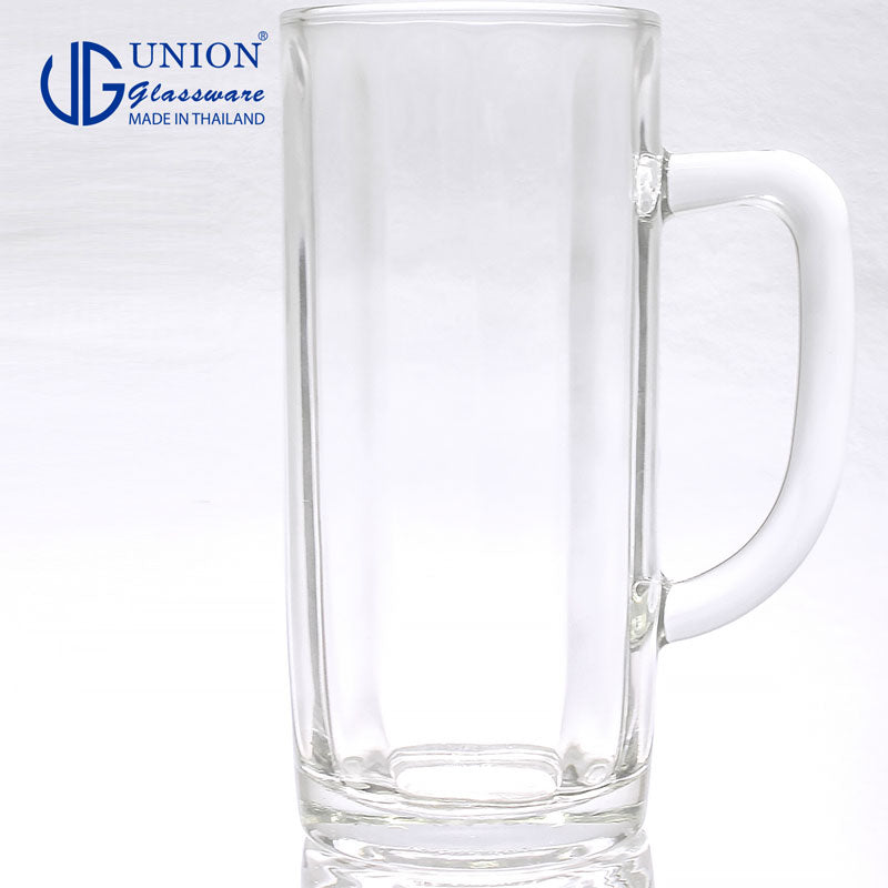 UNION GLASS Thailand Premium Clear Glass Beer Mug Beer Lovers 375ml Set of 6 Amazing Gift Idea For Any Occasion!