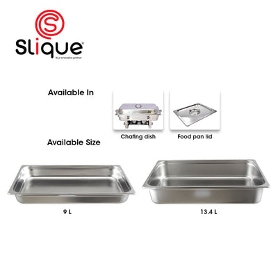 SLIQUE Premium Stainless Steel 1x1 Food Pan 23cm Amazing Gift Idea For Any Occasion!
