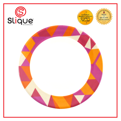 SLIQUE Premium Melamine Round Plate  8"  Modern Italian Design Amazing Gift Idea For Any Occasion! (Brown)