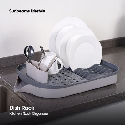 SLIQUE Premium Dish Rack w/ Drain Spout 47x32.5x12cm Kitchen Essential Amazing Gift Idea For Any Occasion!