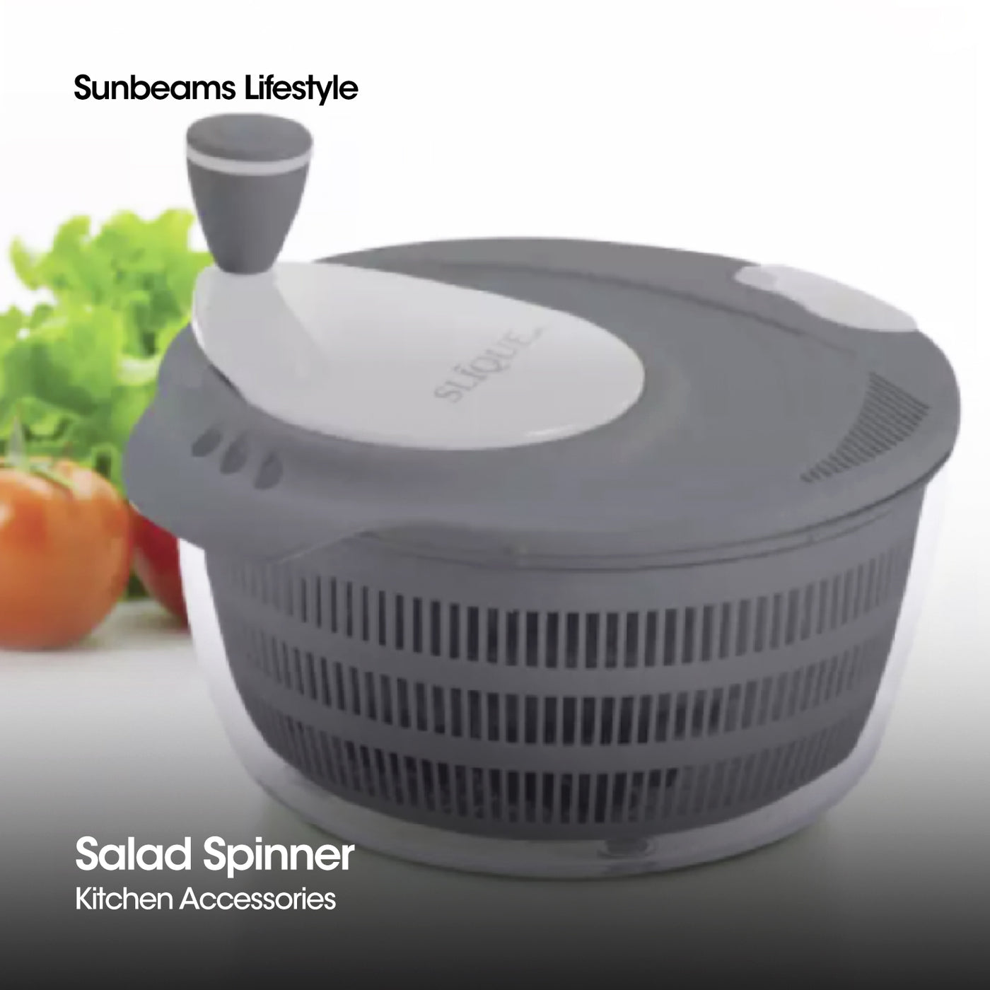 SLIQUE Premium Anti-Slip Base Salad Spinner 4000ml | 4L Kitchen Essentials Amazing Gift Idea For Any Occasion!