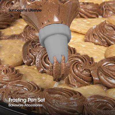 SLIQUE Premium Frosting Pen, Cake Decorating & Icing Tool Set of 7 Baking Accessories  Amazing Gift Idea For Any Occasion!