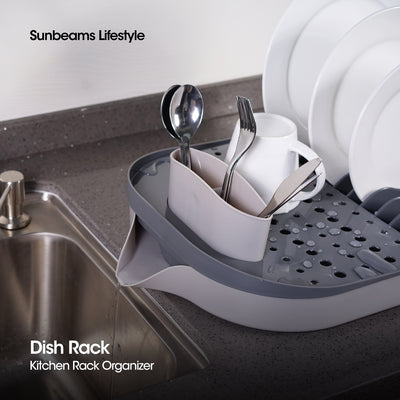 SLIQUE Premium Dish Rack w/ Drain Spout 47x32.5x12cm Kitchen Essential Amazing Gift Idea For Any Occasion!