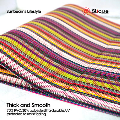 Slique Placemat PVC Woven Dining Table Mat 45x30cm Anti-Slip, Heat Resistant, Modern Design