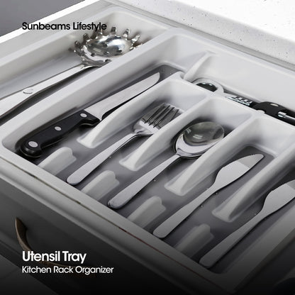 SLIQUE Premium Utensil Tray Drawer Organizer 48x38.8x6.5cm