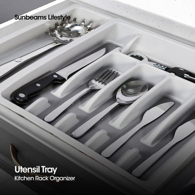 SLIQUE Premium Utensil Tray Drawer Organizer 48x38.8x6.5cm Kitchen Essential Amazing Gift Idea For Any Occasion!