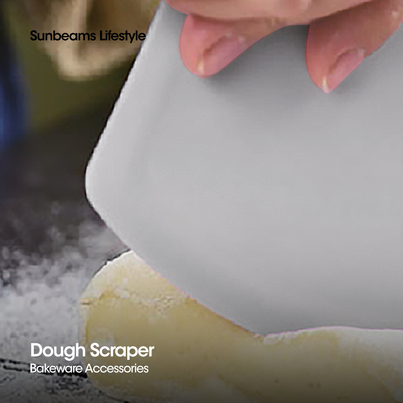 SLIQUE Premium Silicone Dough Scraper, Cake Smoother Scraper, Cake Icing Scraper