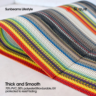 Slique Placemat PVC Woven Dining Table Mat 45x30cm Anti-Slip, Heat Resistant, Modern Design (Collection 2)