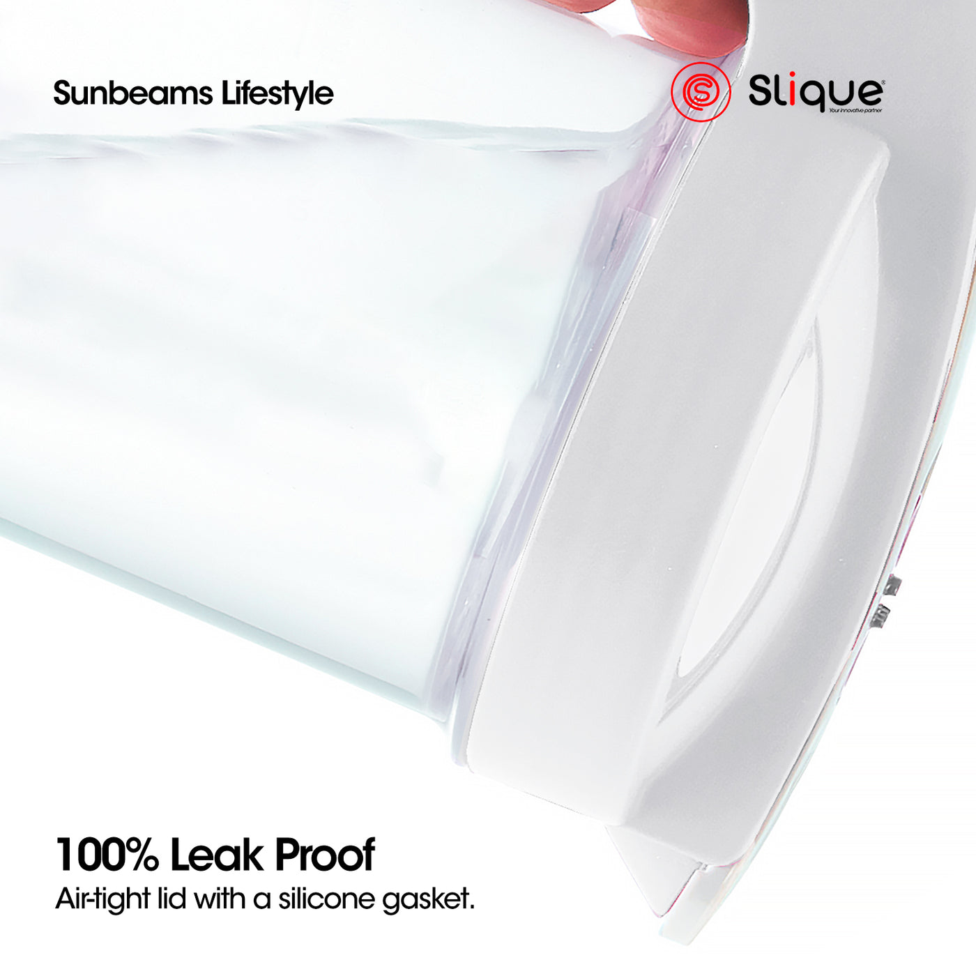 SLIQUE Premium Pitcher 1600 ml | 1.6 L w/ Lock & 4 Plastic Tumblers Set