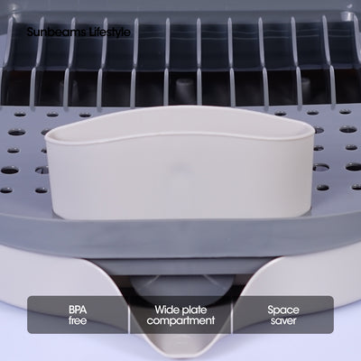 SLIQUE Premium Dish Rack w/ Drain Spout 47x32.5x12cm Kitchen Essential Amazing Gift Idea For Any Occasion!