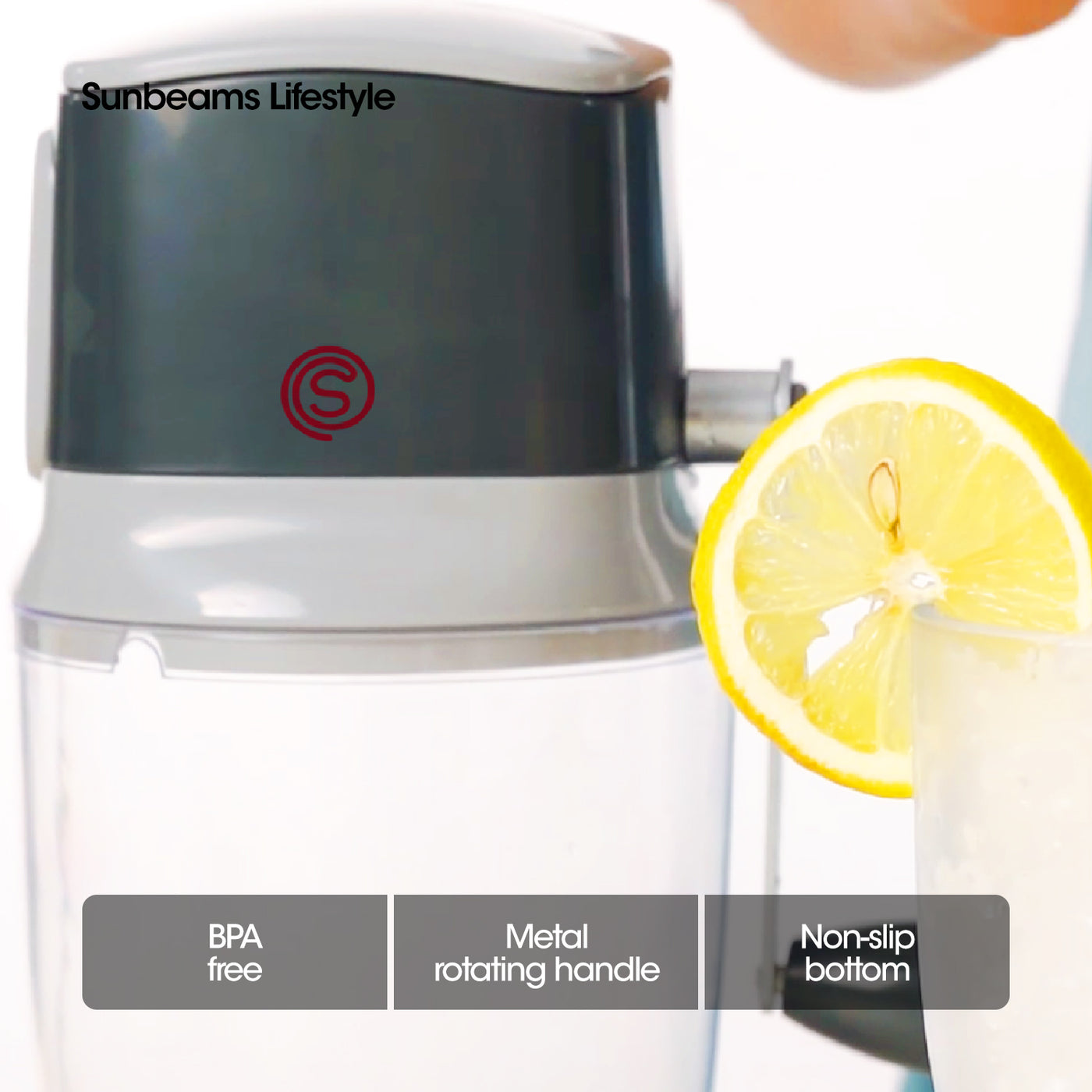 SLIQUE Premium Anti-Slip Base Ice Crusher 1500ml Kitchen Essentials Amazing Gift Idea For Any Occasion!