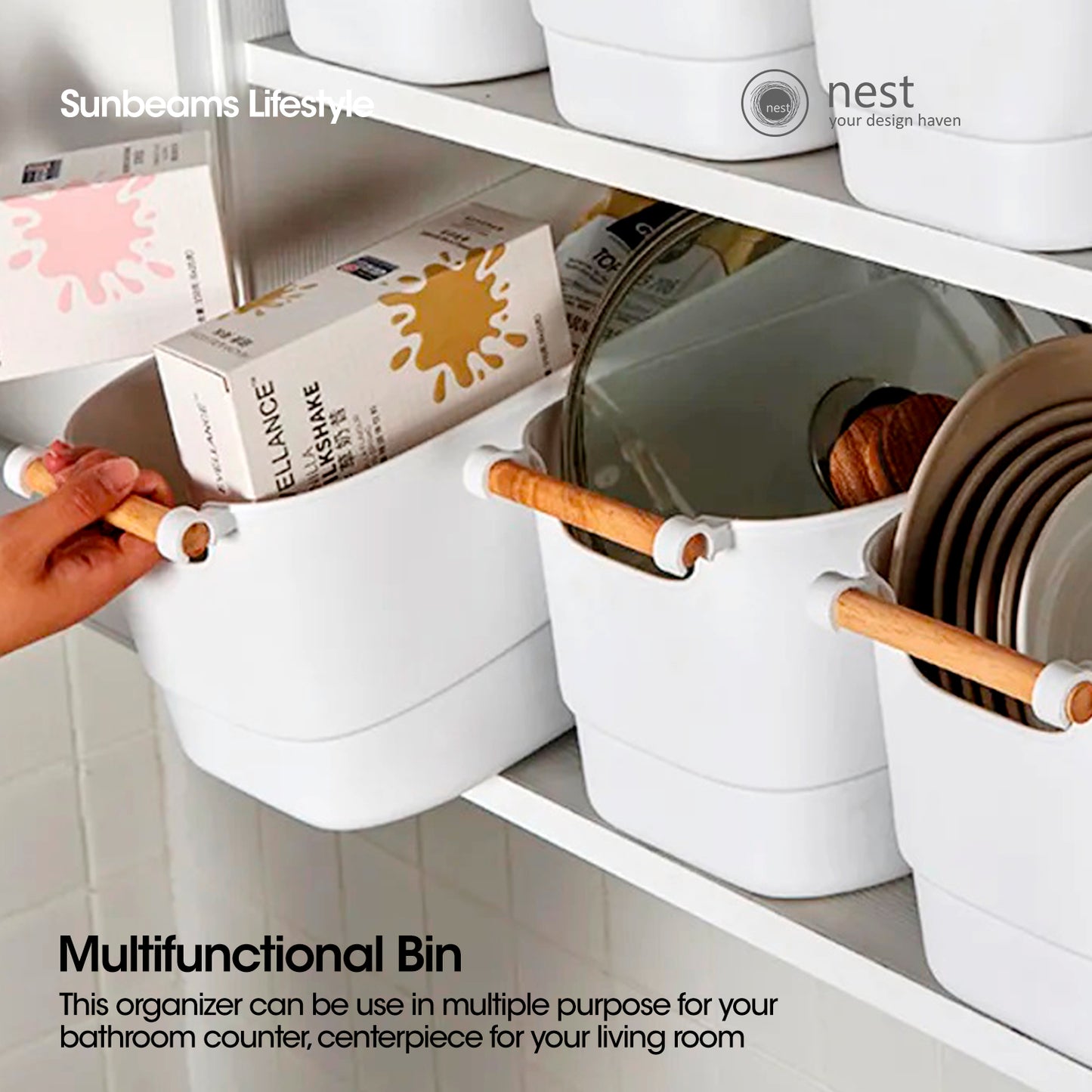 NEST DESIGN LAB Storage Bin Organizer