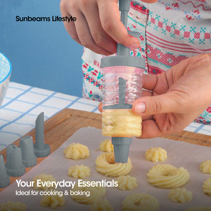 SLIQUE Premium Frosting Pen, Cake Decorating & Icing Tool Set of 7 Baking Accessories