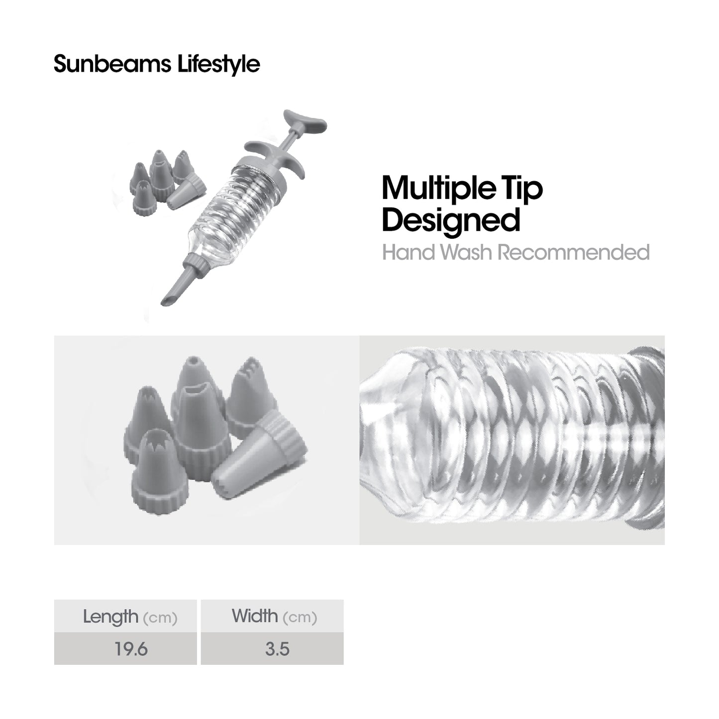 SLIQUE Premium Frosting Pen, Cake Decorating & Icing Tool Set of 7 Baking Accessories