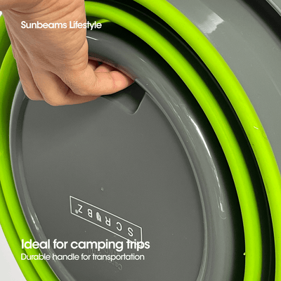 SCRUBZ Premium Collapsible Bucket Storage 32 x 25.5 x 7 cm |10L Made of PP and TPR