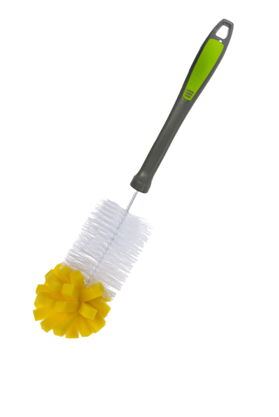 SCRUBZ Premium Bottle Brush with Sponge Cleaning Material 34 x 5 x 5 cm Made of PP Plastic