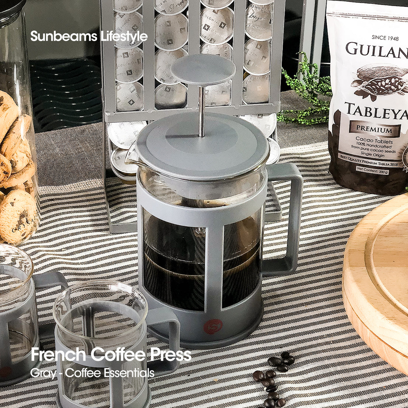 SLIQUE Coffee Press + 2pcs Mug Set