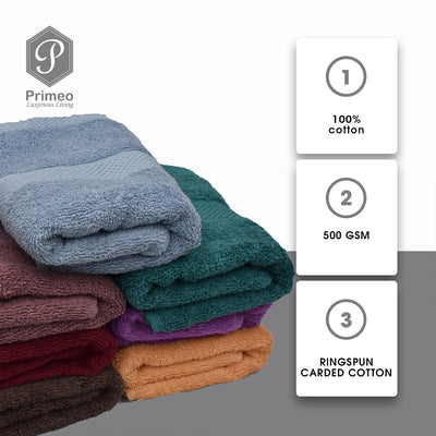 INFINITE by PRIMEO Hand Towel Ring Spun Carded 100% Cotton 500gsm 16x16" Buy One Get One Soft High Absorbent Amazing Gift Idea For Any Occasion!